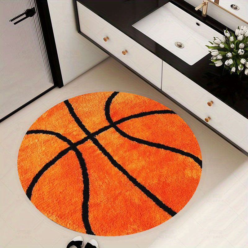 Home Gym Equipment Amazon - Alfombra Redonda con Diseño de Baloncesto,