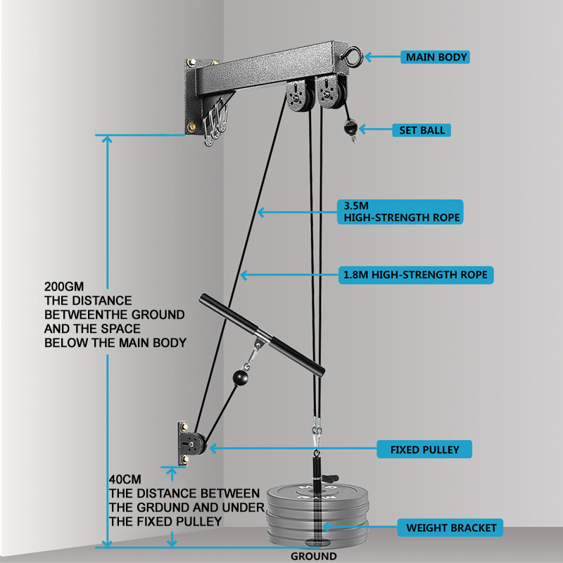 Sistema de polea de gimnasio m - Cable Pulley System reseña y precio