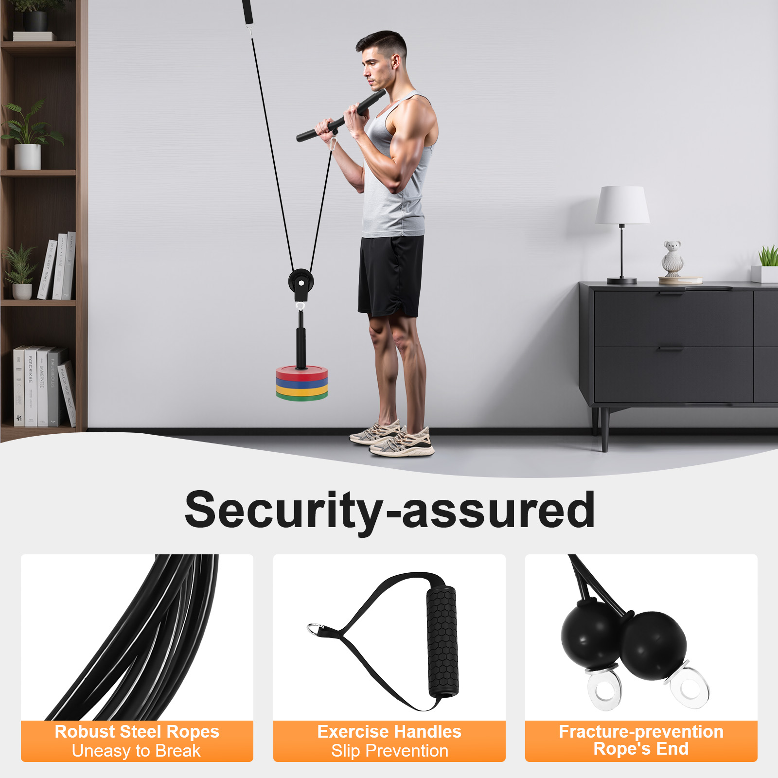 Sistema de Poleas de Cable par - Cable Pulley System reseña y precio